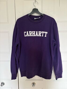Carhartt WIP Purple College Logo Crewneck Sweatshirt